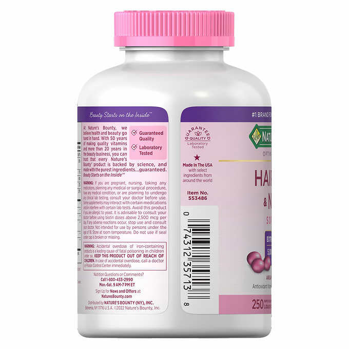 Hair, Skin, Nails 5000mcg 250 cápsulas