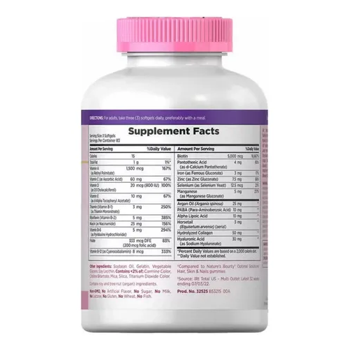 Hair, skin, nails 5000mcg - 250 cápsulas