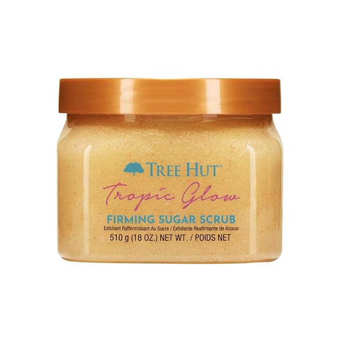 Tree hut tropic glow body scrub, exfoliating sugar scrub, vegan